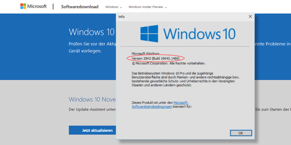 Supportende für Windows 10