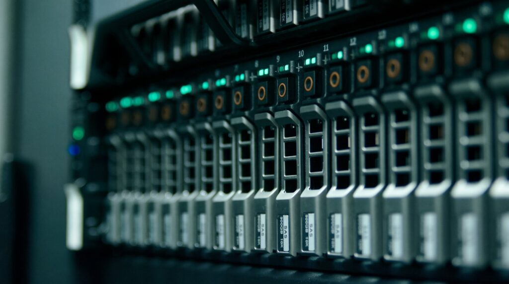 Veeam Backup: Serverraum mit Speichersystemen für die Datensicherung